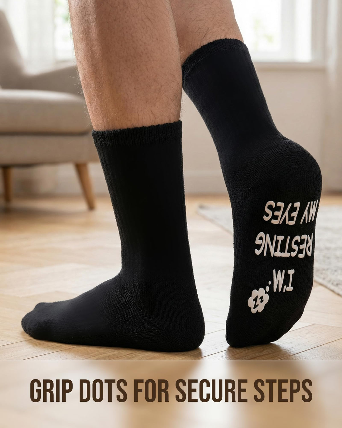 Chaussettes fantaisie « Je repose mes yeux » – Cadeau pour papa