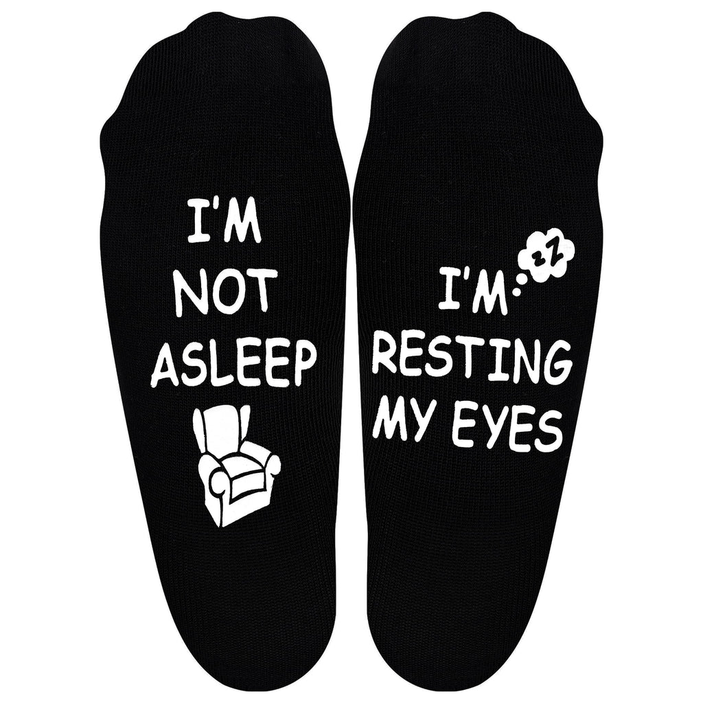 Chaussettes fantaisie « Je repose mes yeux » – Cadeau pour papa