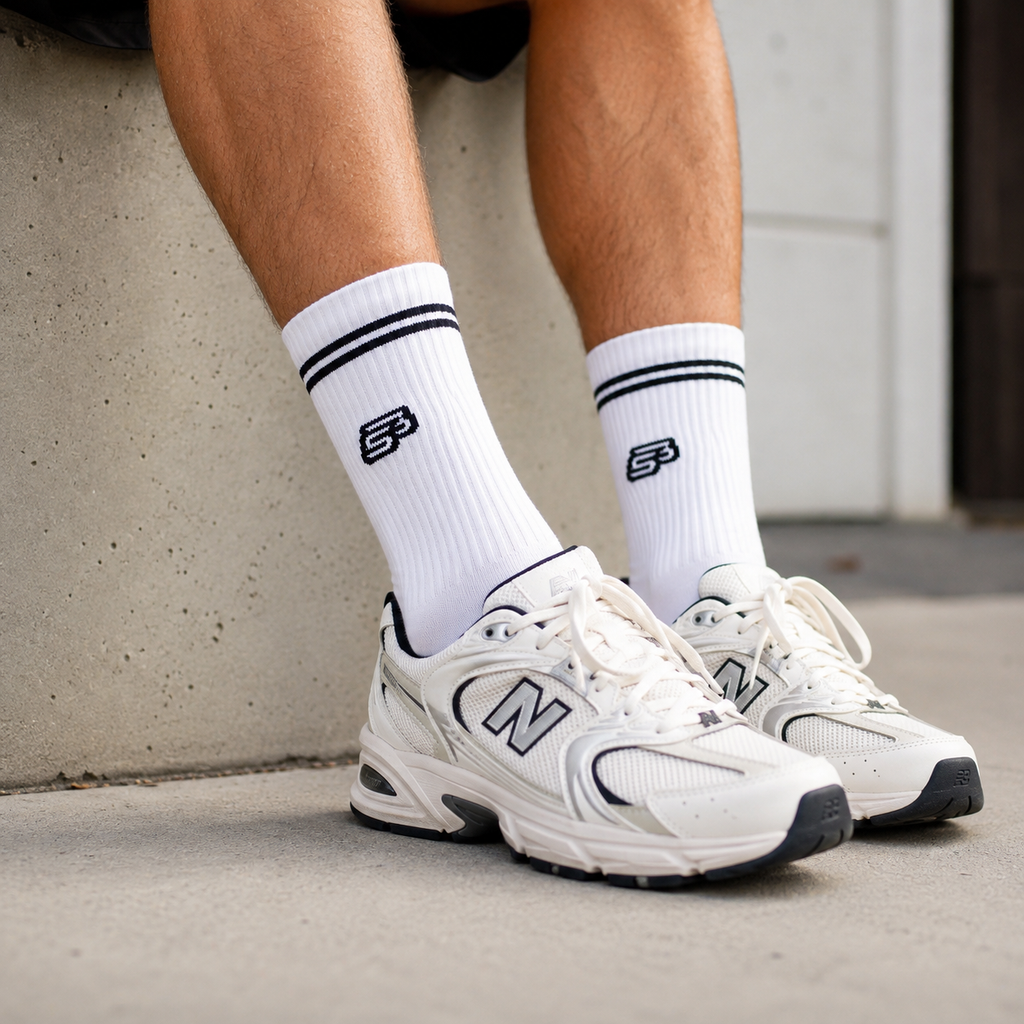 Chaussettes de compression SB Athletics – Blanc (1 à 10 paires)